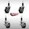 Service Caster 3'' SS Black Poly Wheel Swivel 1-1/8'' Expanding Stem Caster Set 2 Brakes, 4PK SCC-SSEX20S314-PPUB-BLK-2-TLB-2-118 - alternate 4